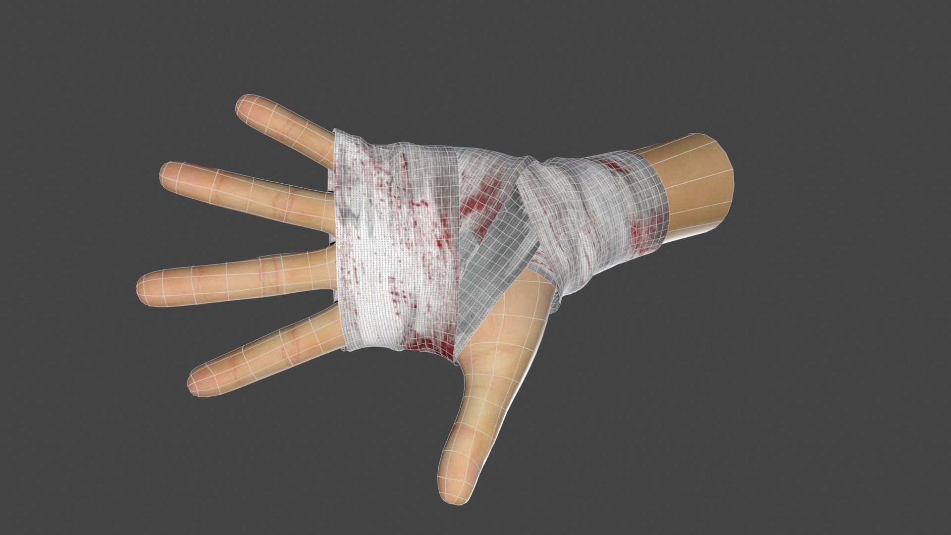Arm Bandage Low-poly 3D model_6