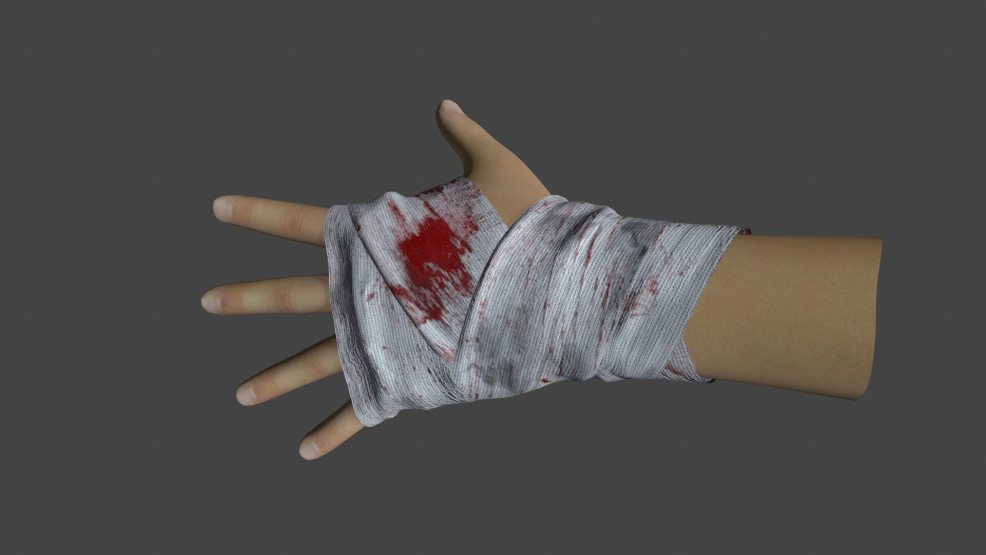 Arm Bandage Low-poly 3D model_4
