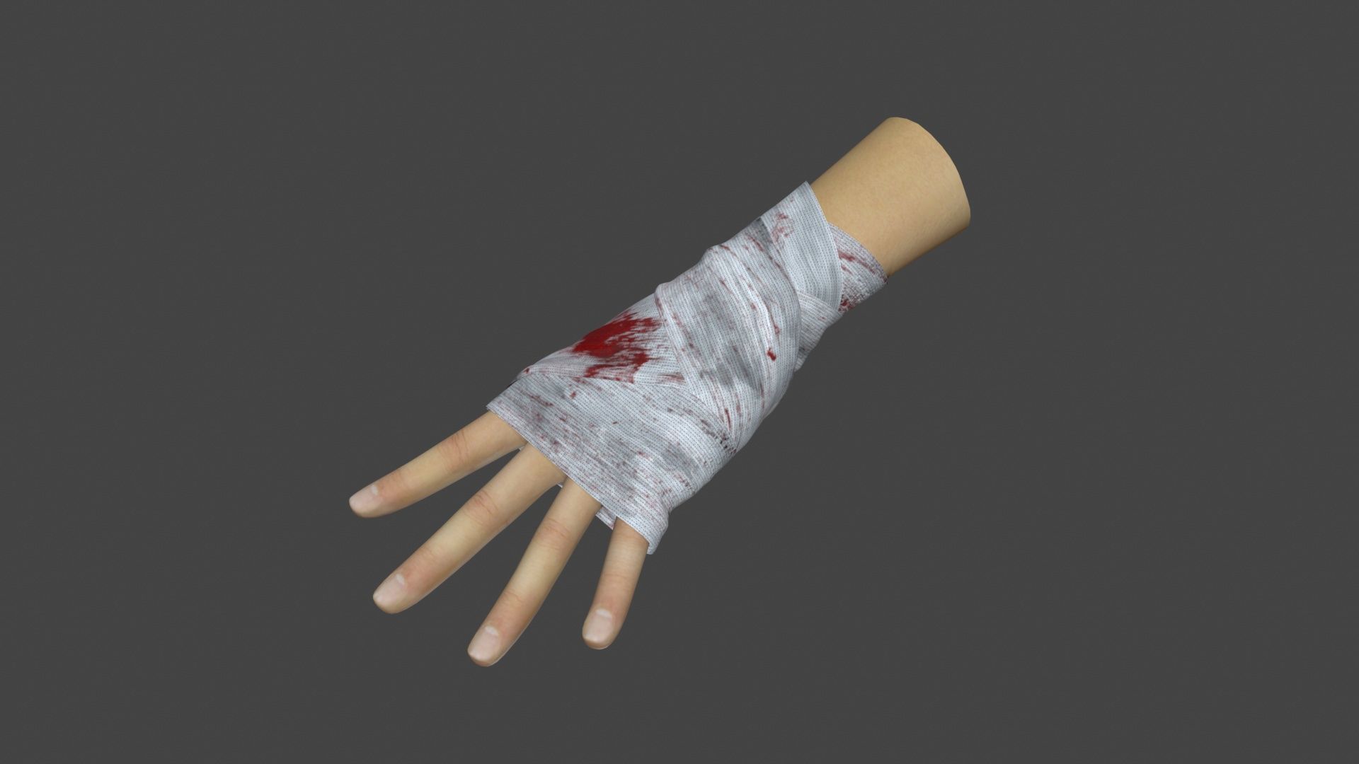 Arm Bandage Low-poly 3D model_2