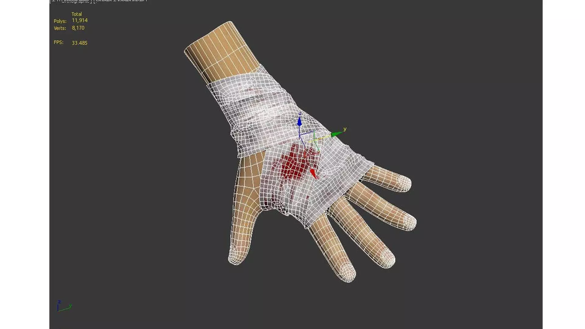 Arm Bandage Low-poly 3D model_0