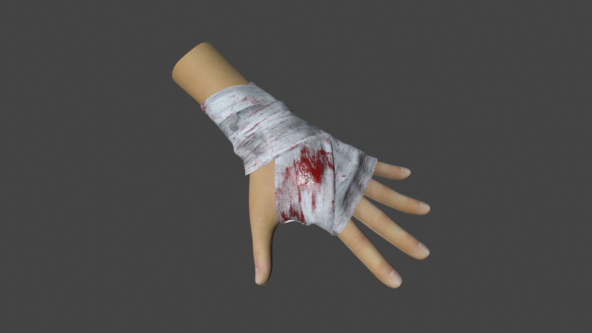 Arm Bandage Low-poly 3D model_1