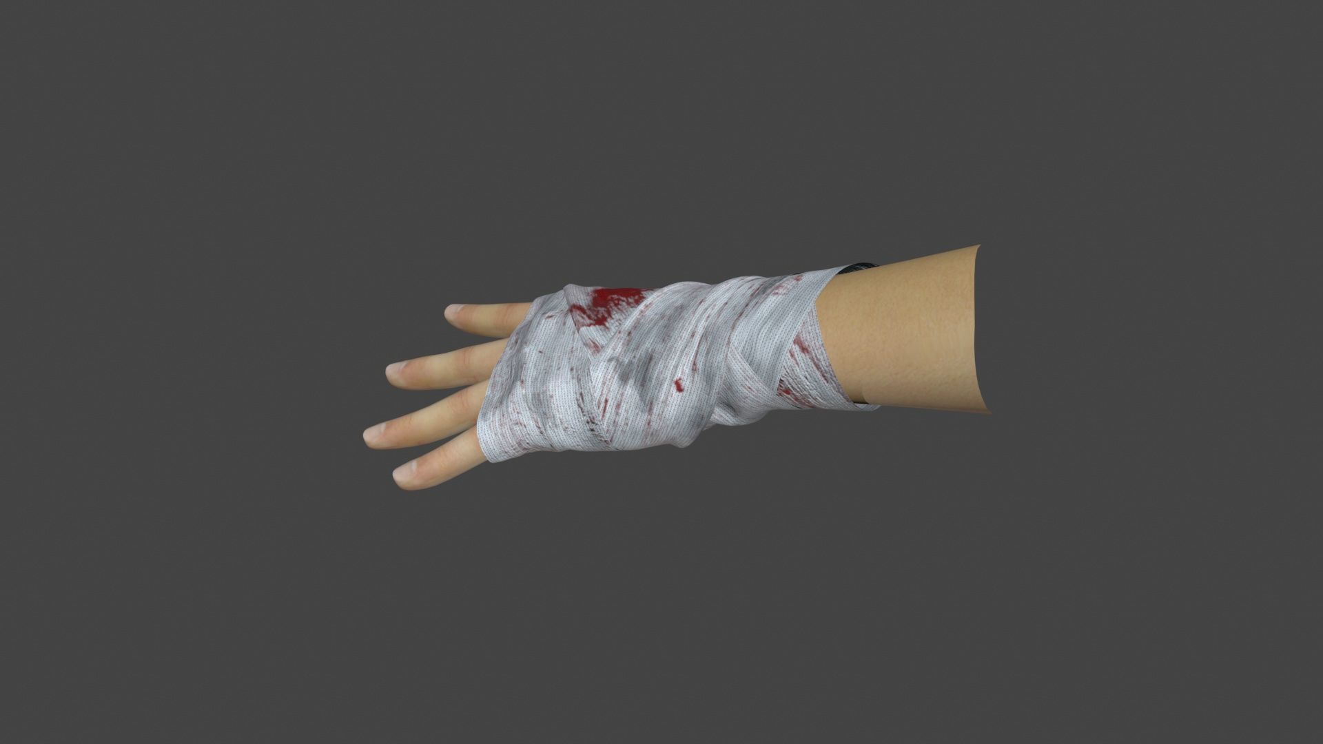 Arm Bandage Low-poly 3D model_3