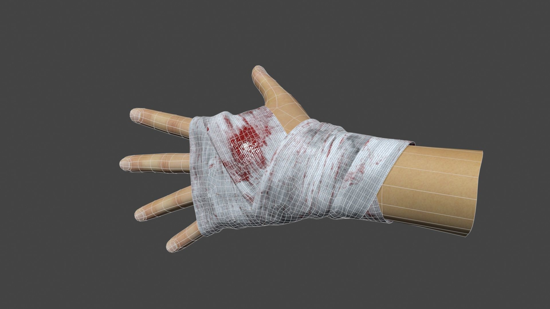 Arm Bandage Low-poly 3D model_7