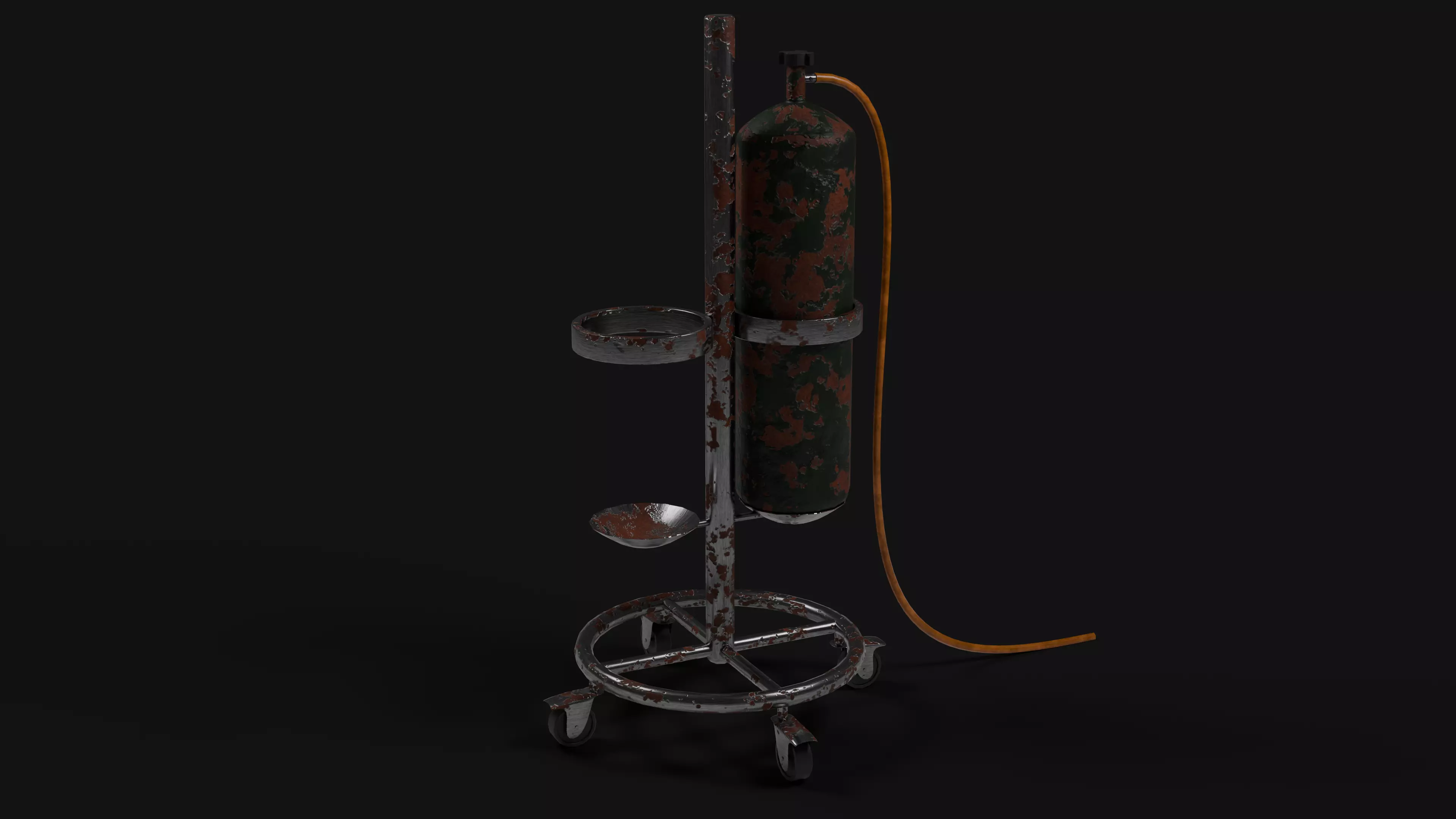 Old Gas Cylinder Game Ready Low-poly 3D model