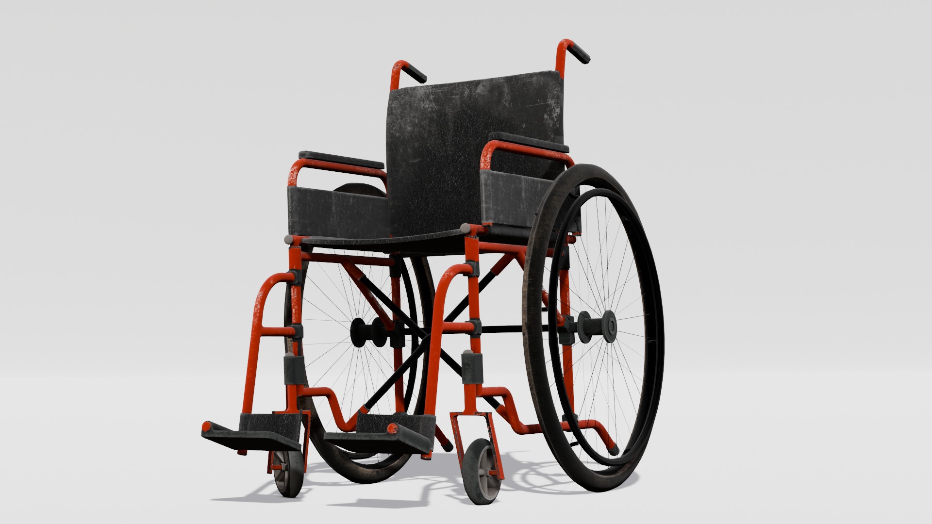  Wheelchair 3D Model  Low-poly 3D model_1