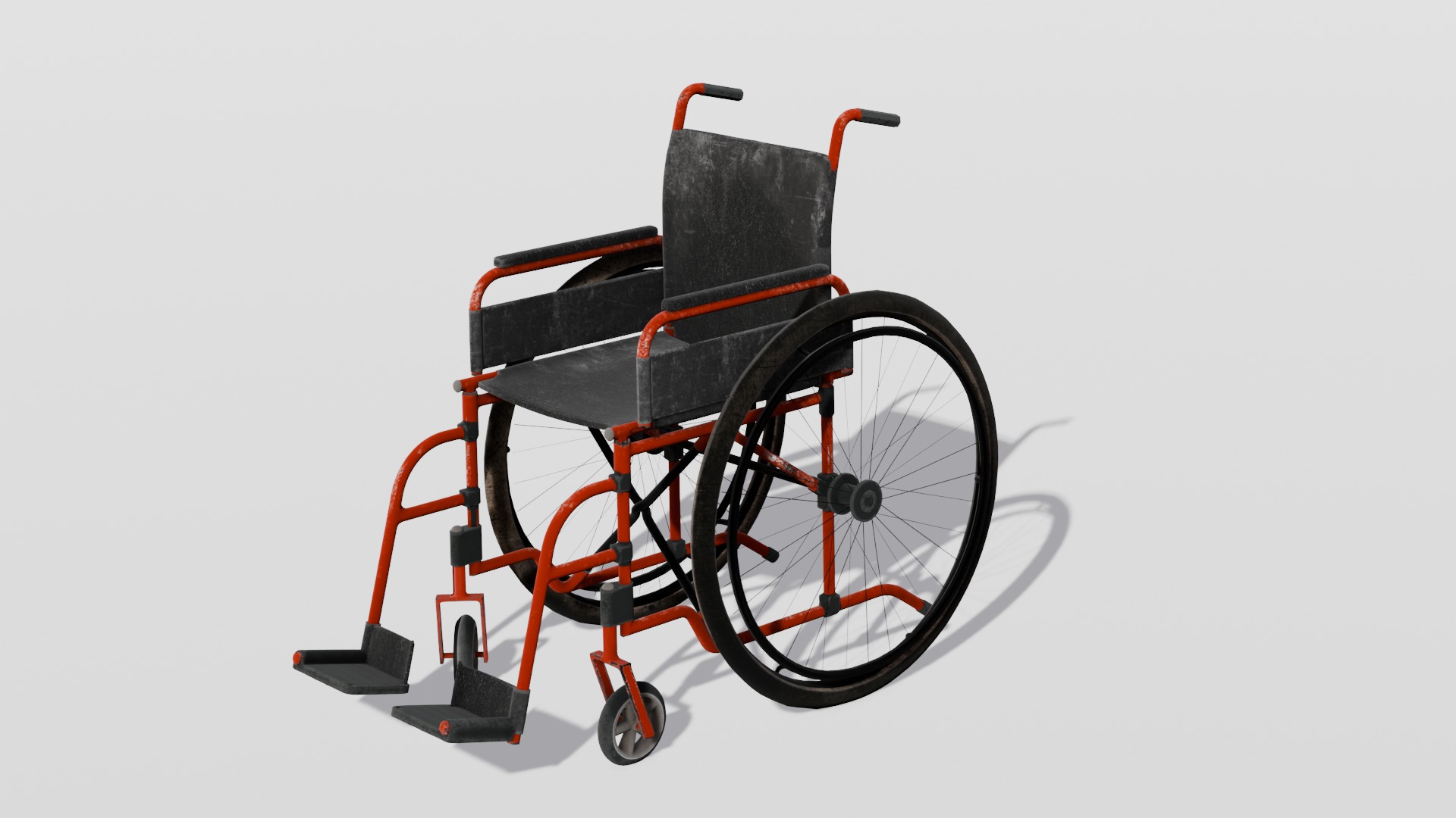  Wheelchair 3D Model  Low-poly 3D model_13