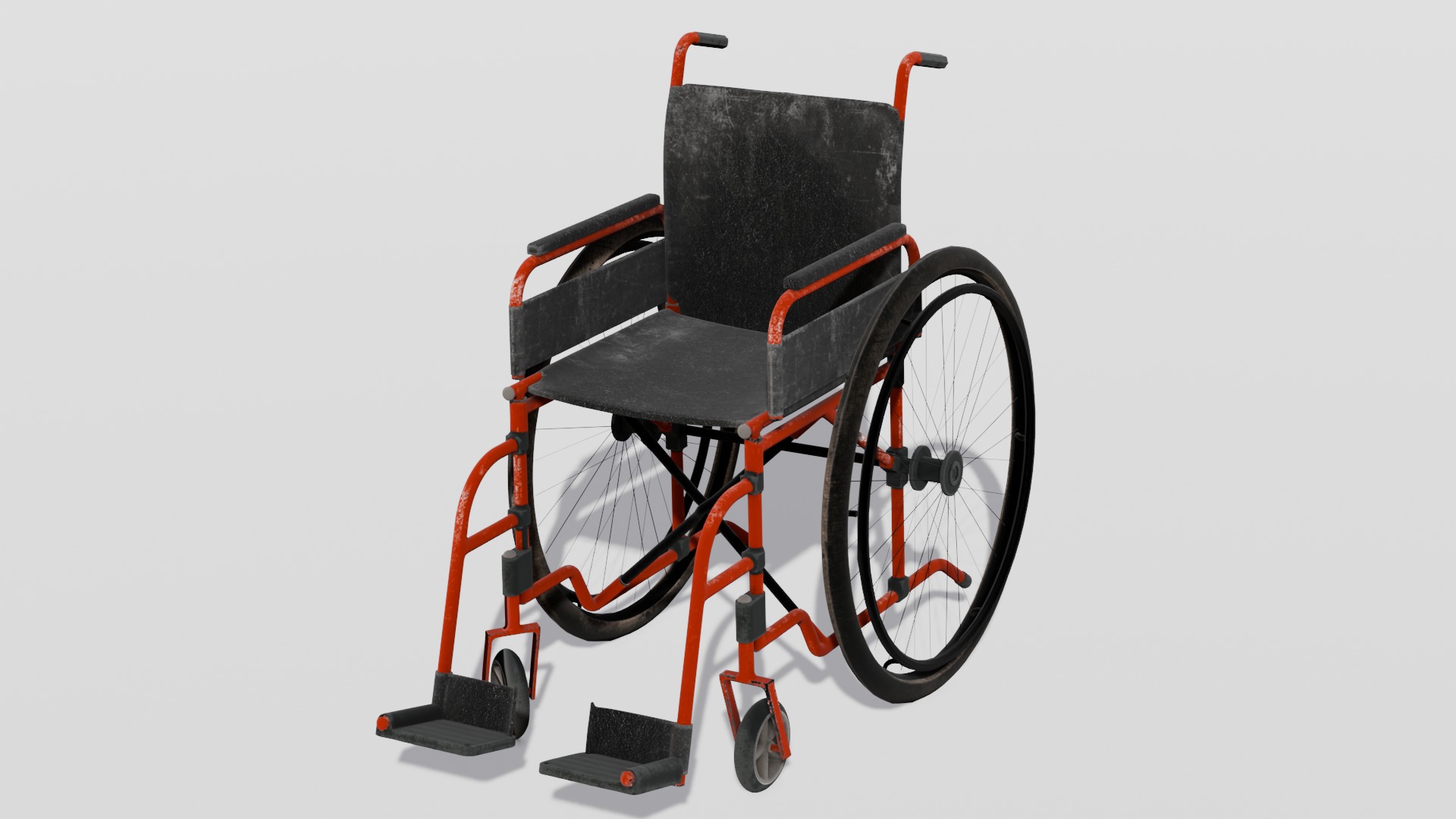  Wheelchair 3D Model  Low-poly 3D model_5
