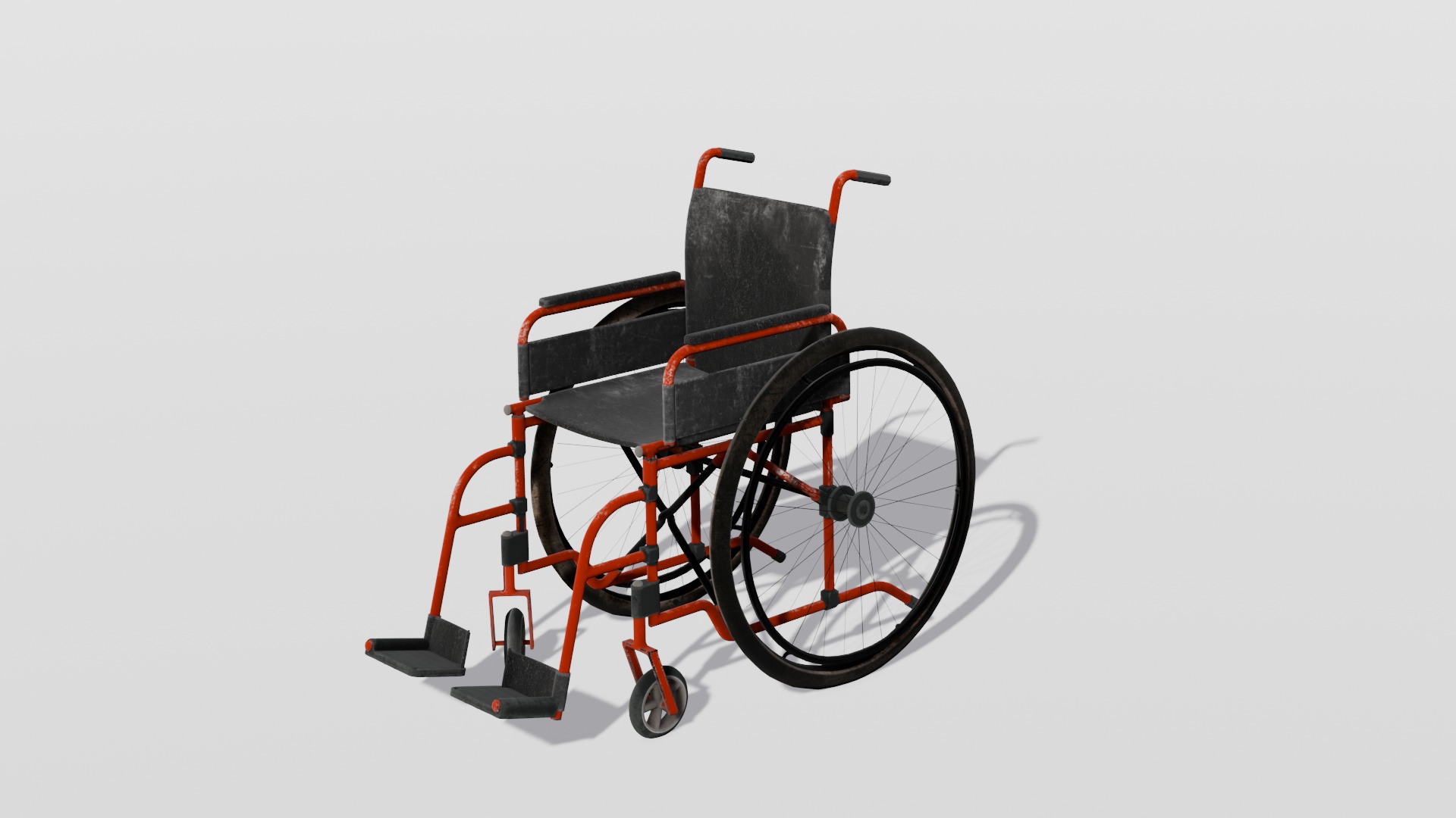  Wheelchair 3D Model  Low-poly 3D model_12
