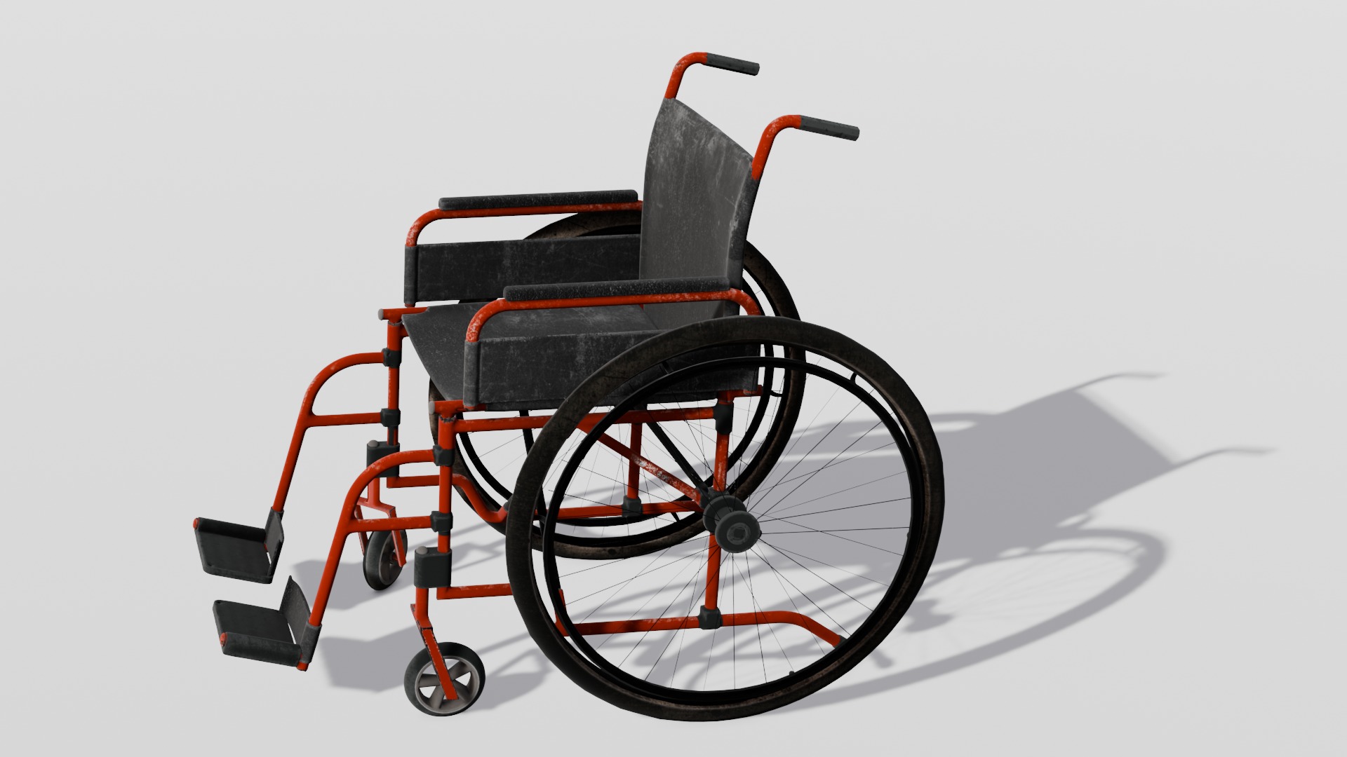  Wheelchair 3D Model  Low-poly 3D model_11