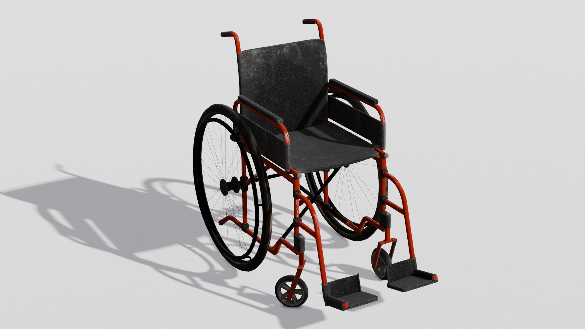  Wheelchair 3D Model  Low-poly 3D model_14