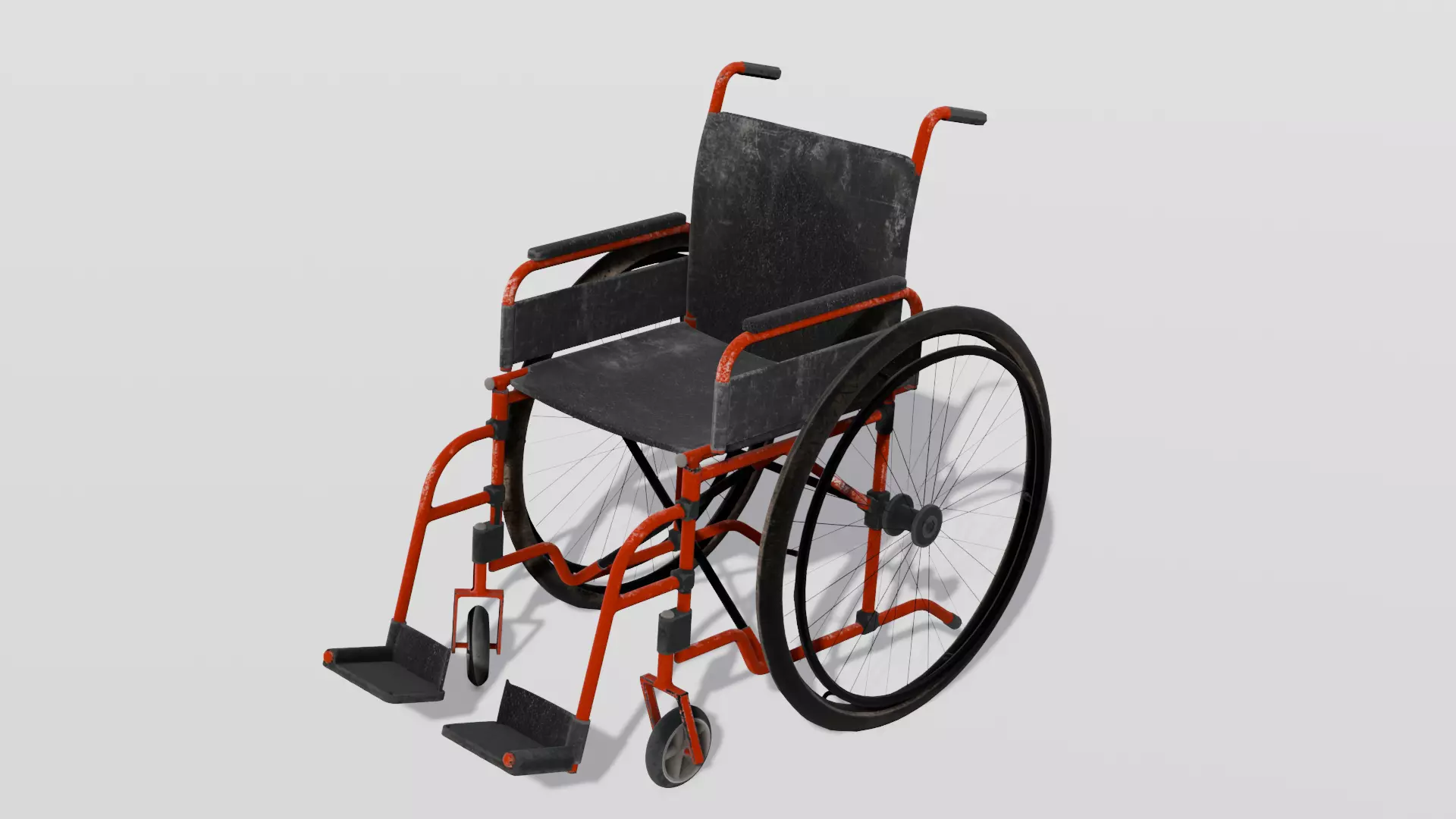  Wheelchair 3D Model  Low-poly 3D model_0