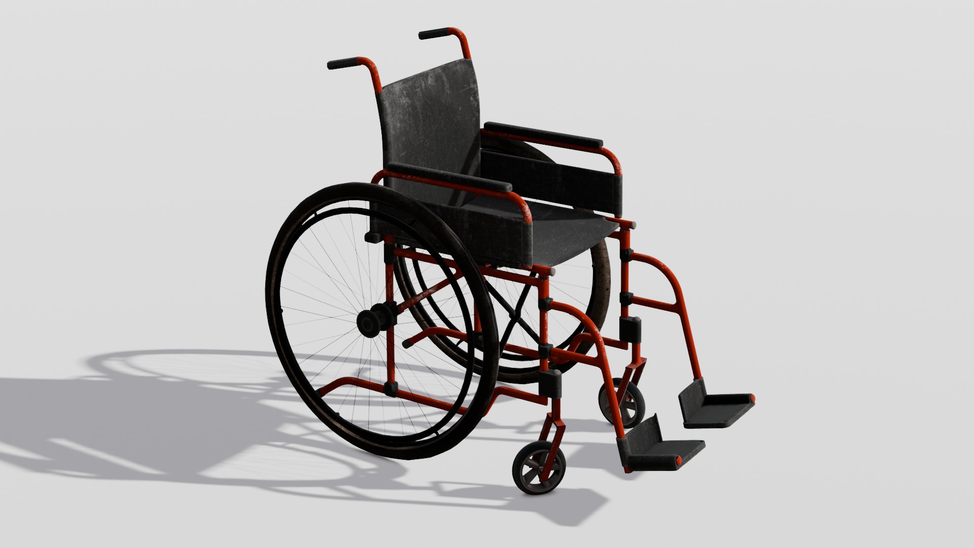  Wheelchair 3D Model  Low-poly 3D model_15
