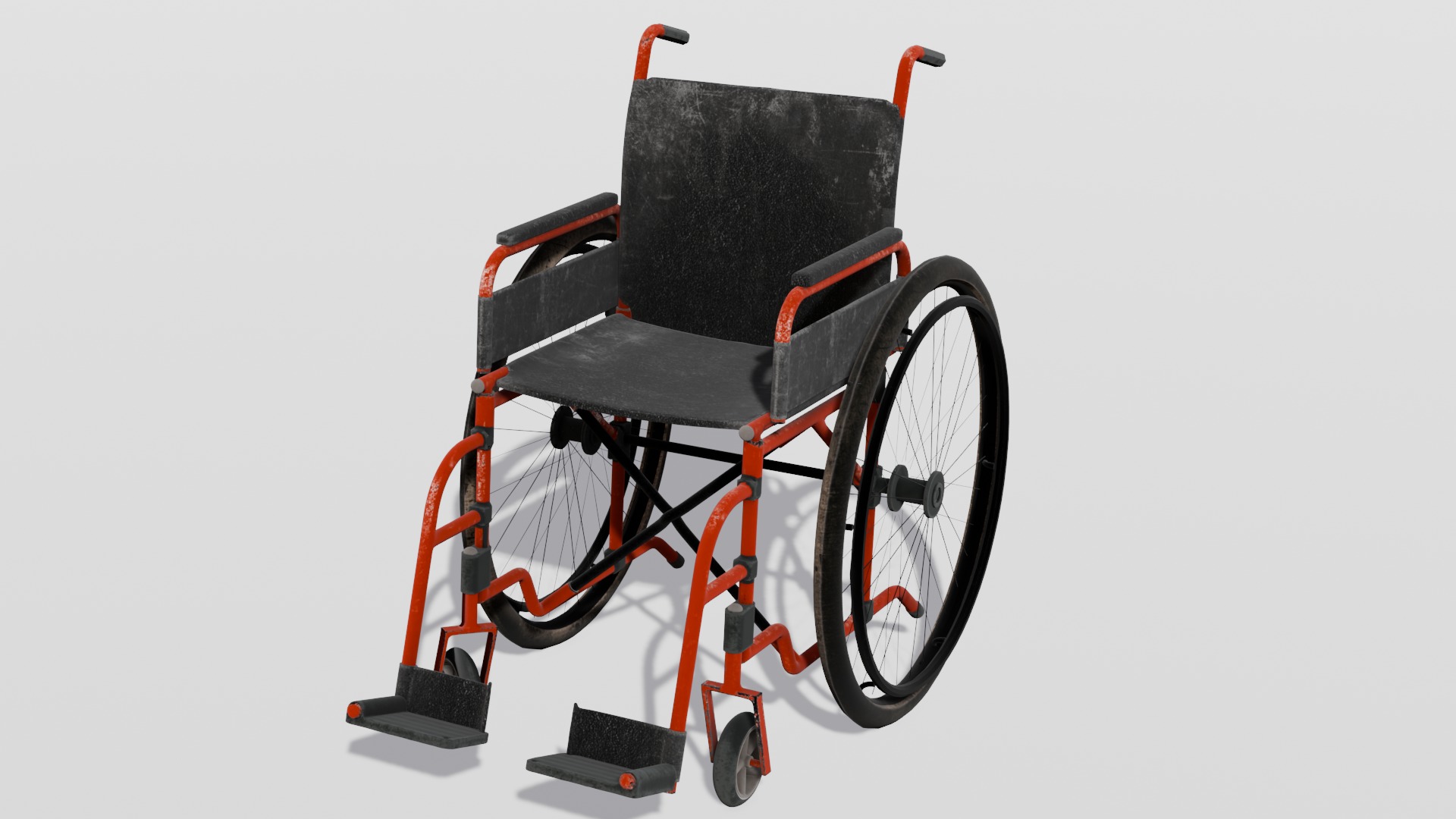  Wheelchair 3D Model  Low-poly 3D model_10