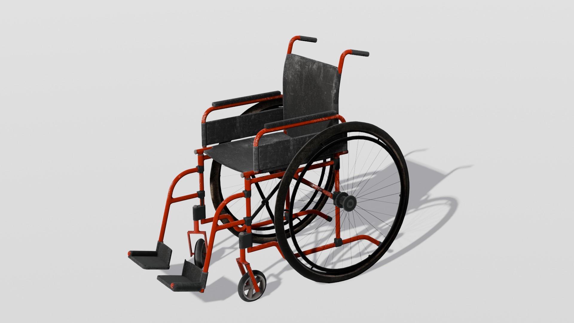  Wheelchair 3D Model  Low-poly 3D model_16