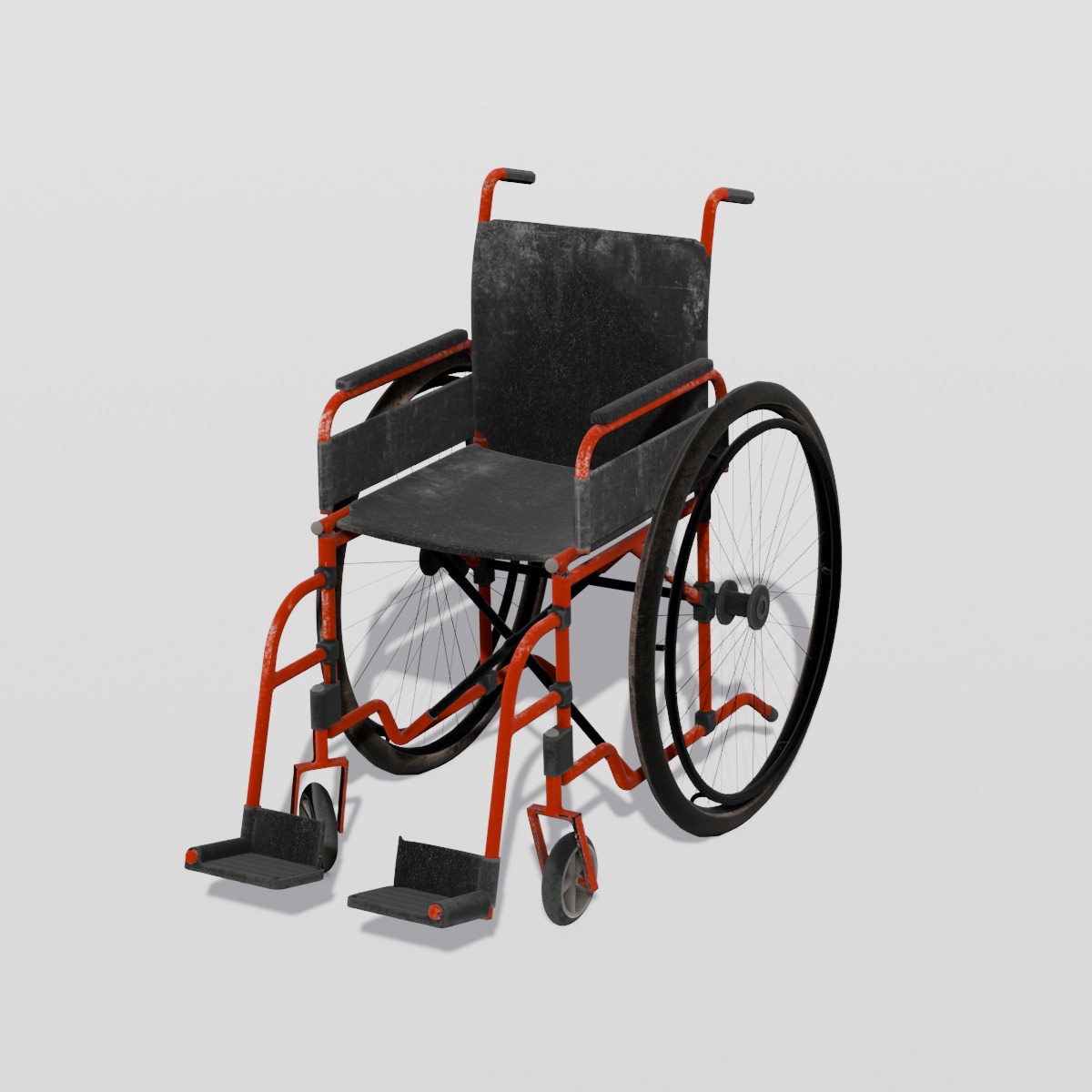  Wheelchair 3D Model  Low-poly 3D model_4