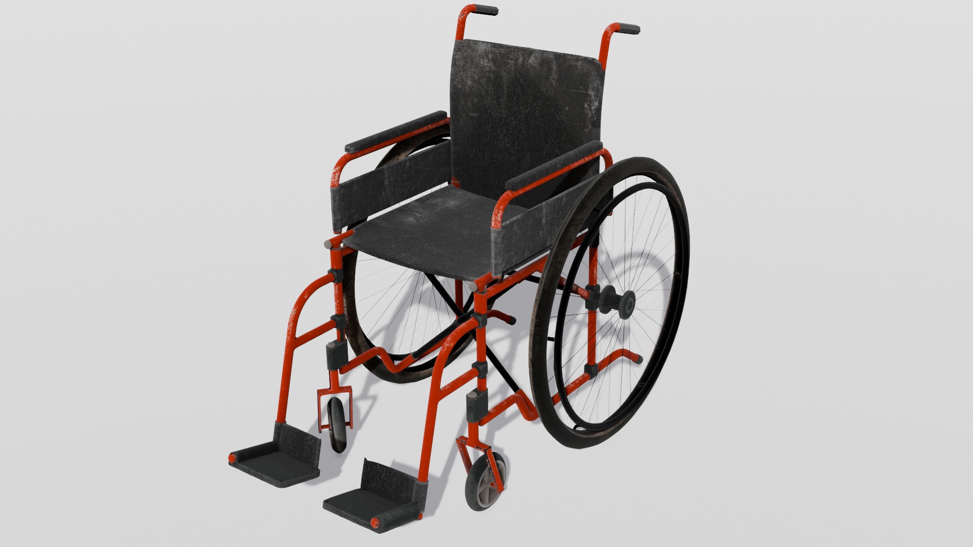  Wheelchair 3D Model  Low-poly 3D model_17
