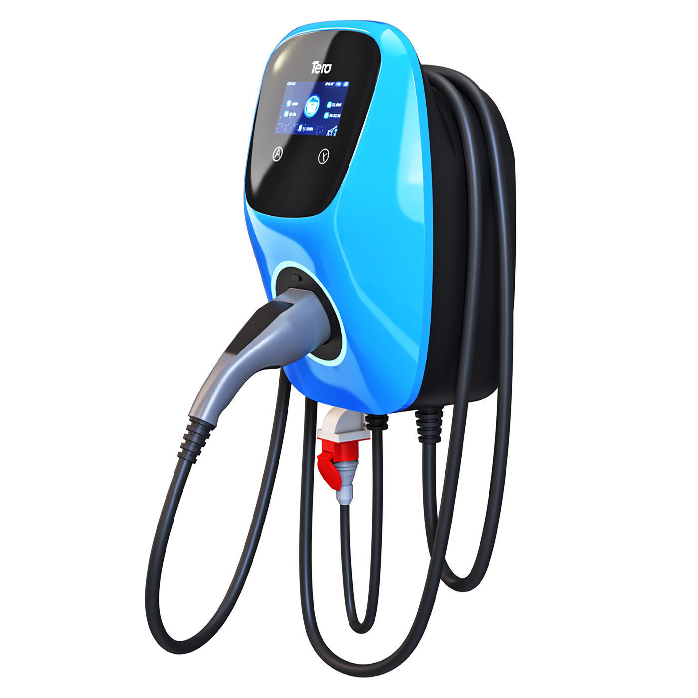 Charging station for electric vehicles Tera EV Smart 3D model_1