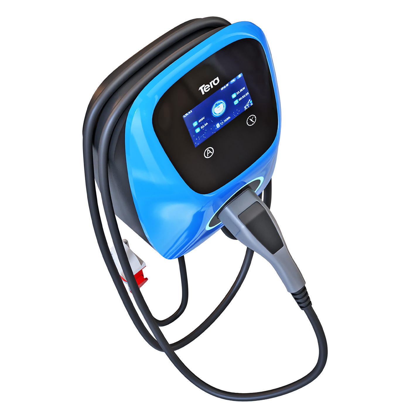 Charging station for electric vehicles Tera EV Smart 3D model_2