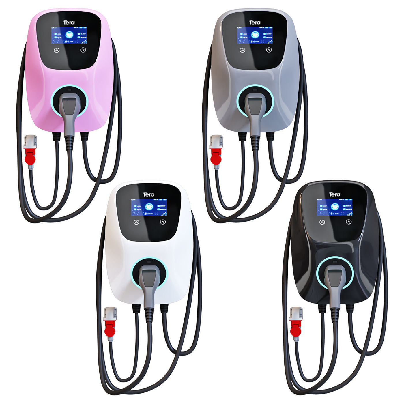Charging station for electric vehicles Tera EV Smart 3D model_3