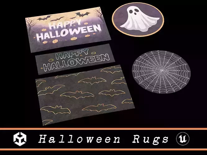 Halloween Rugs Low-poly 3D model