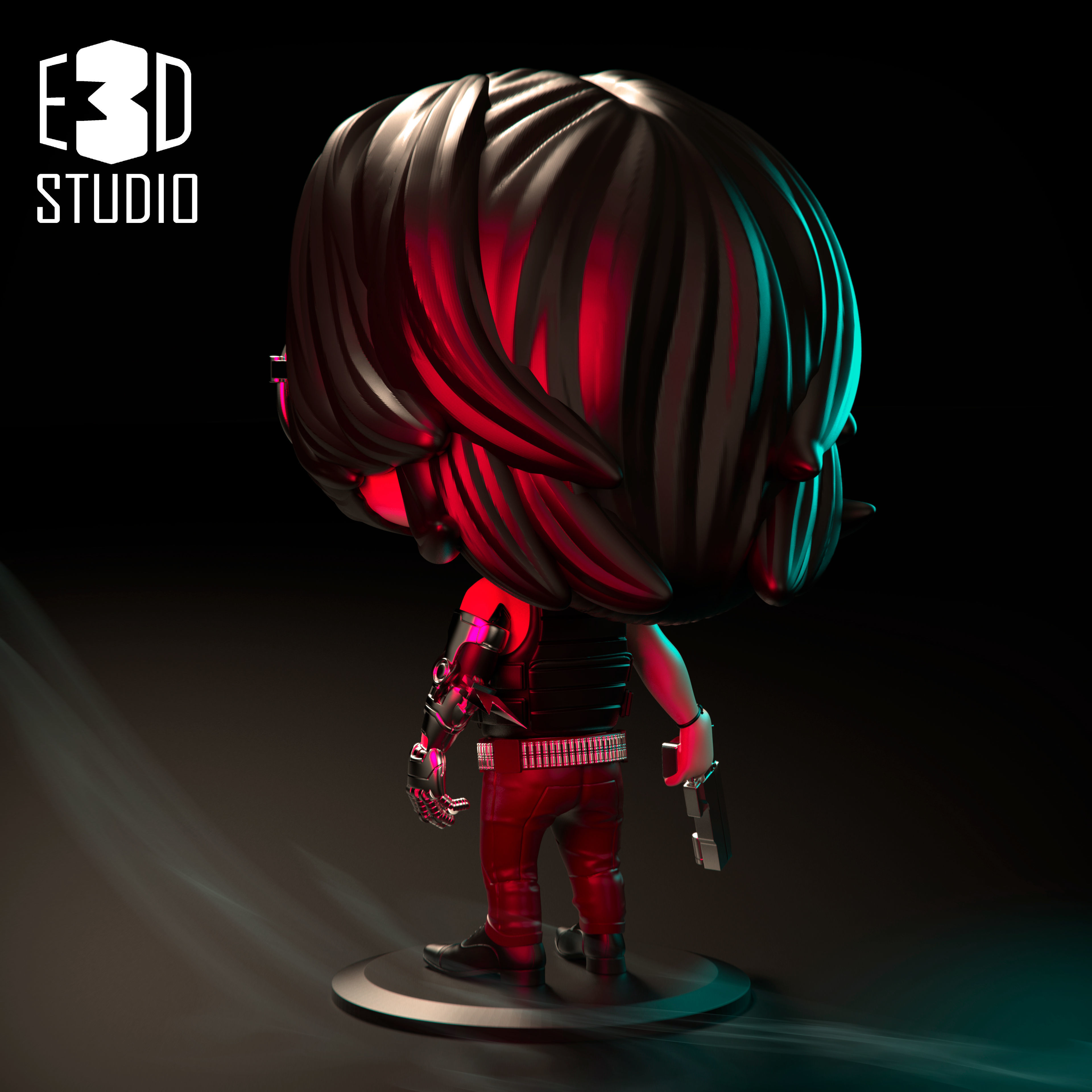 Johnny Silverhand - Cyberpunk 3D print model_4