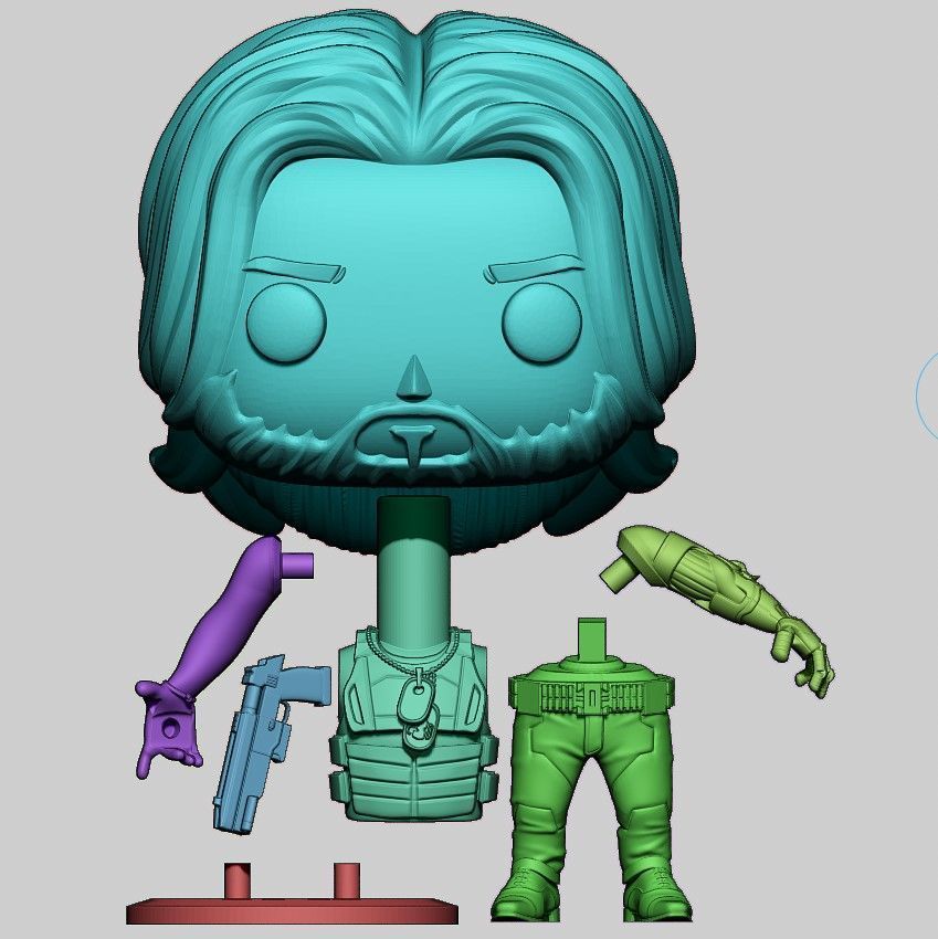 Johnny Silverhand - Cyberpunk 3D print model_5