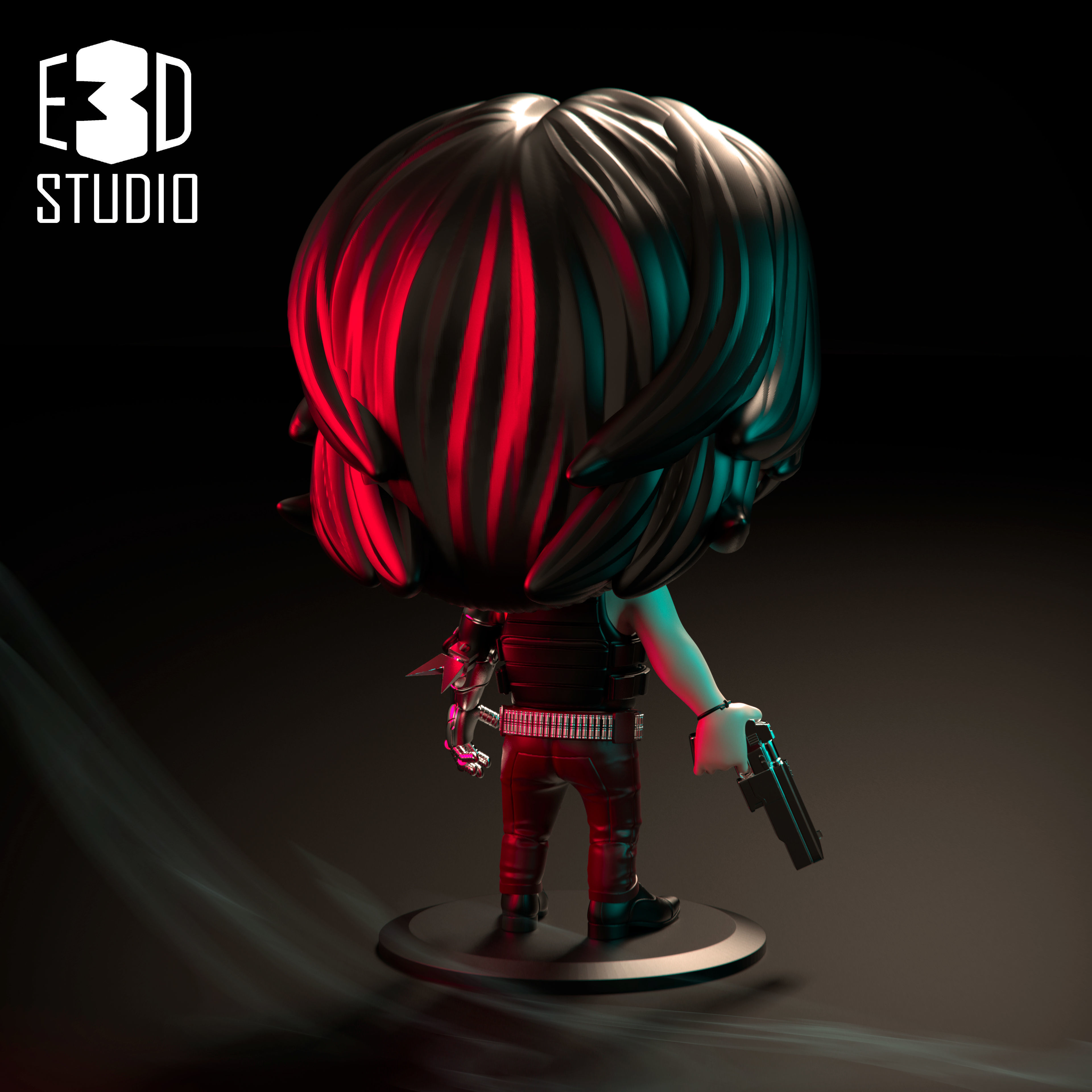 Johnny Silverhand - Cyberpunk 3D print model_3