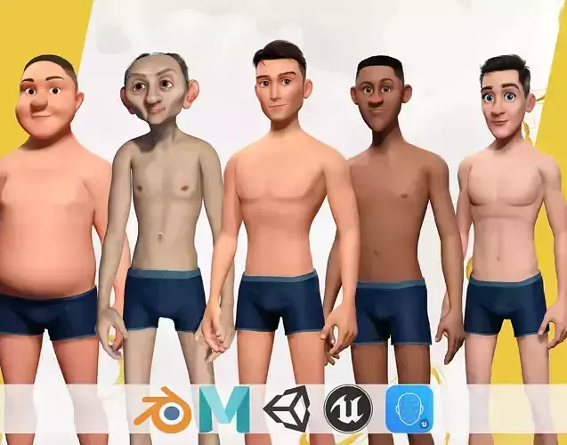 All-Male Stylized Character Collection 