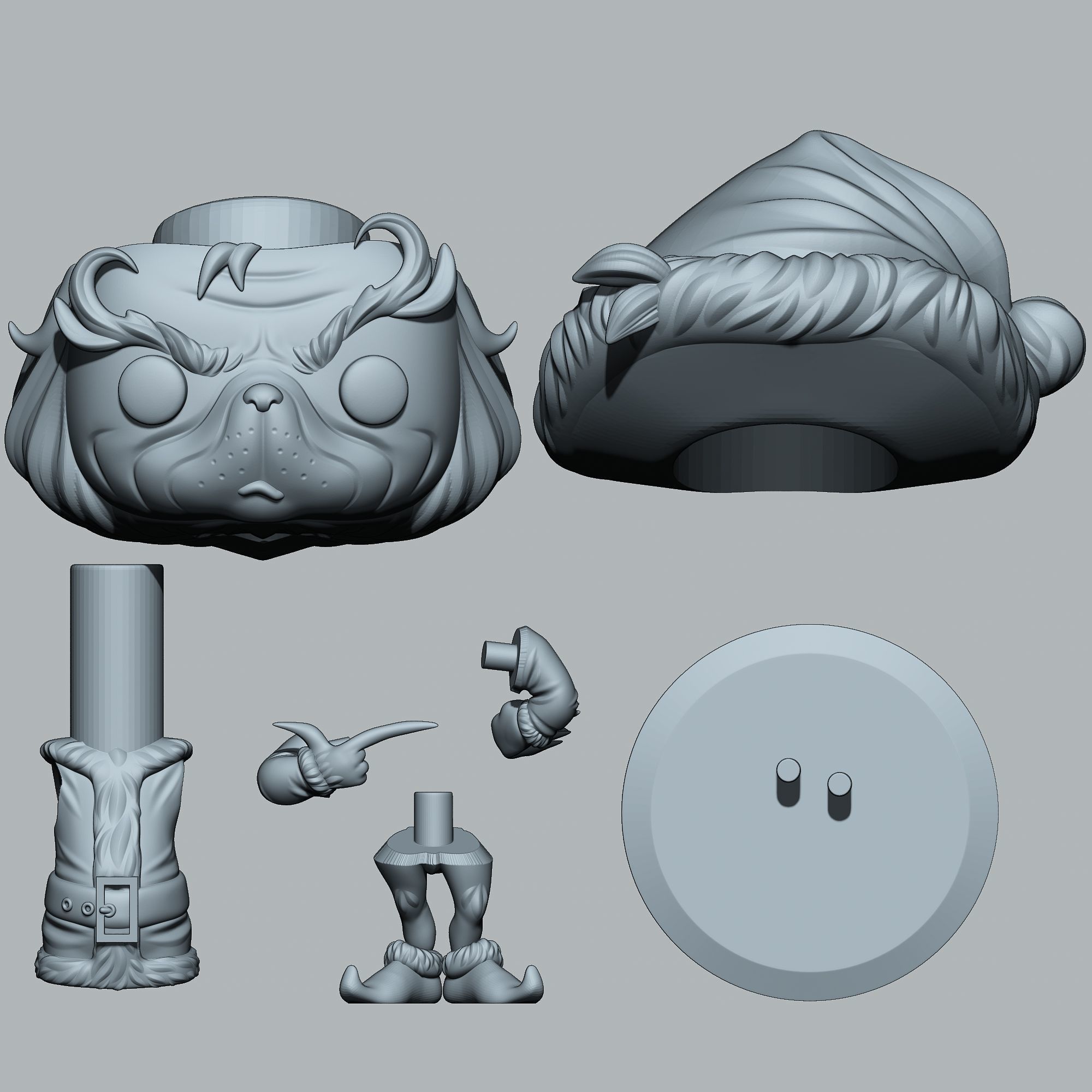 Grinch 3D print model_4