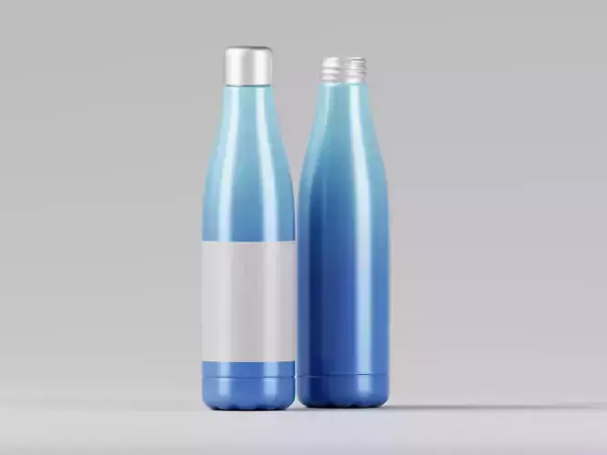 Insulated Water Bottle or Liquid Product Bottle 3D Model