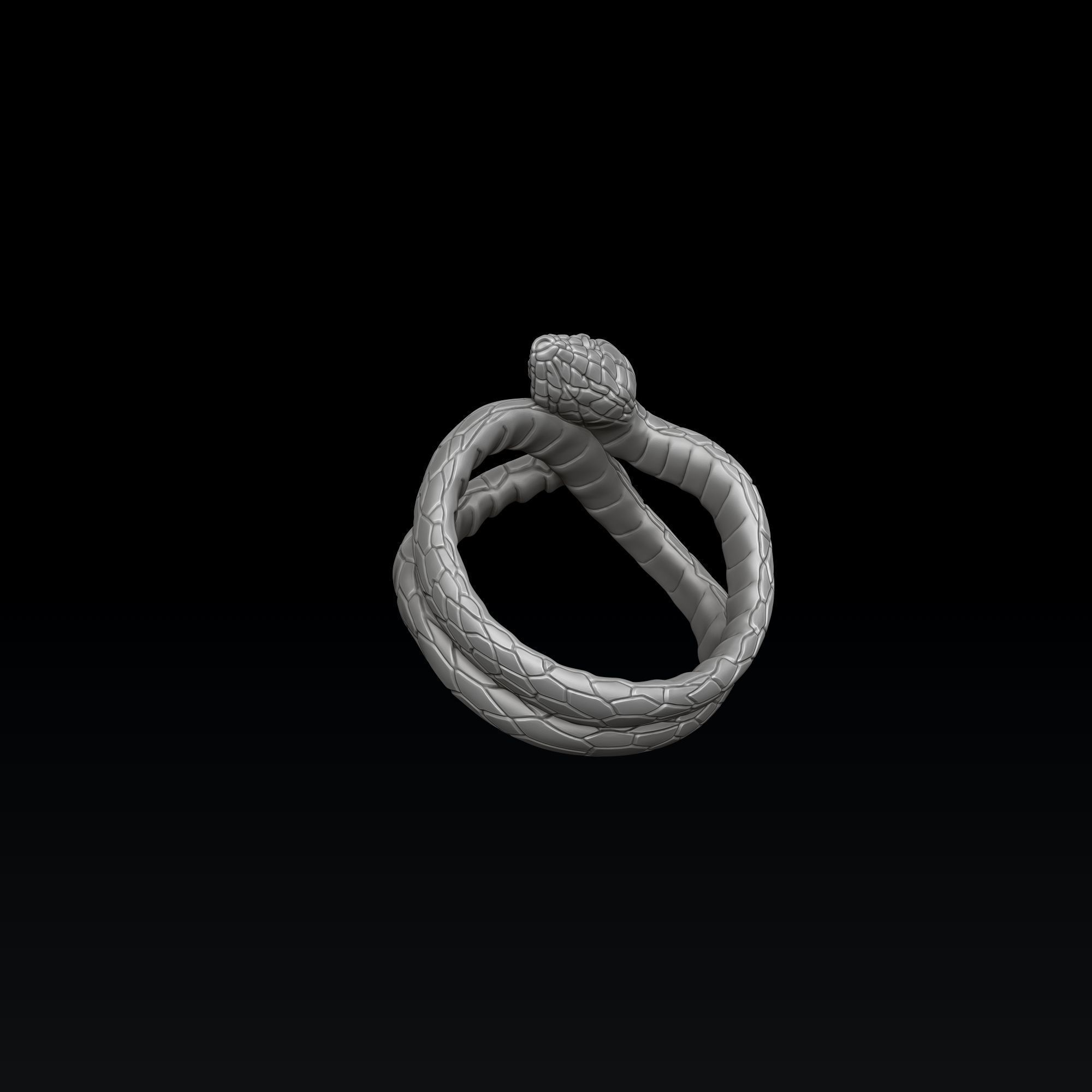 Snake Ring V2 3D print model_6