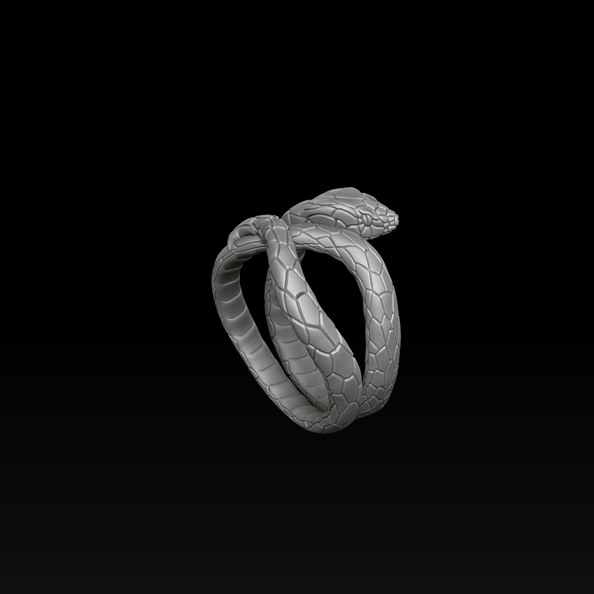 Snake Ring V2 3D print model_4