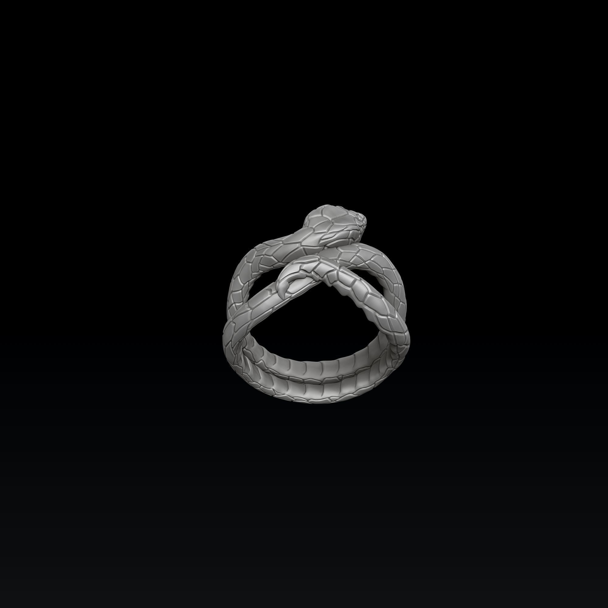 Snake Ring V2 3D print model_7