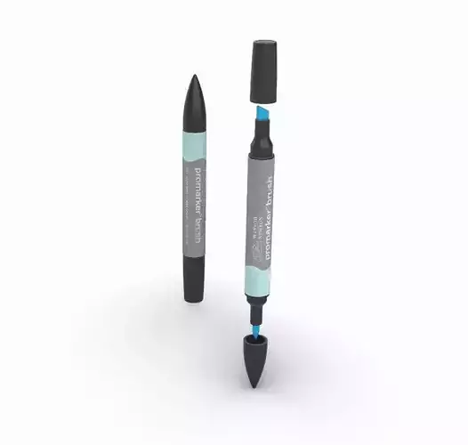 3D Marke pro brush blue 3D model