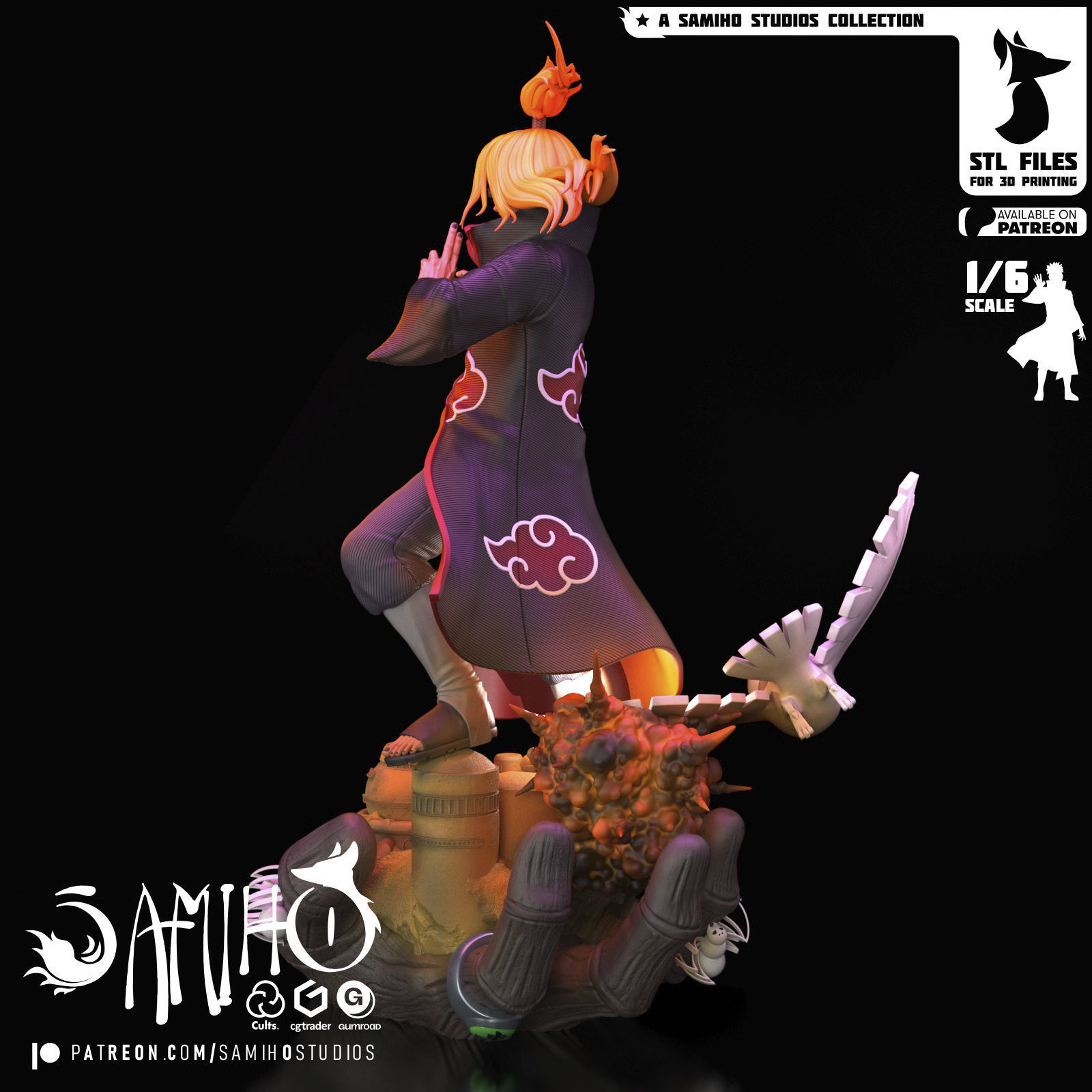 Samiho Studios - Deidara - STLs ready for printing 3D print model_3
