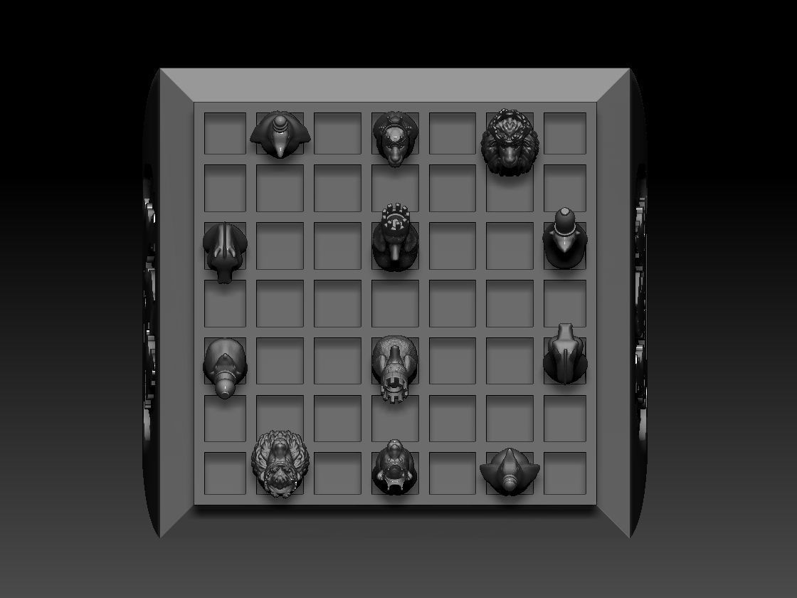 Beautiful Chess Animal Enemal  Ring 3D print model 3D print model_2