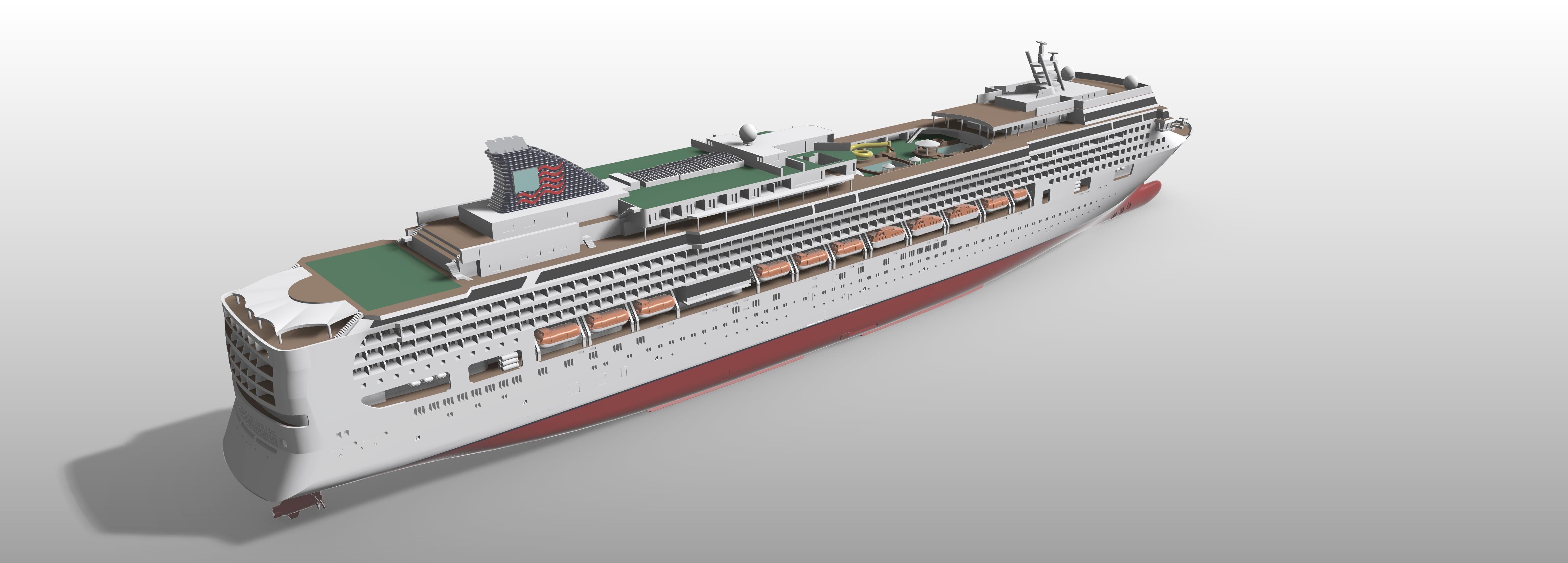 Pride of Hawaii NCL cruise ship printable model 3D print model_2