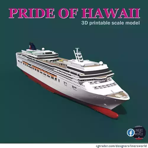 Pride of Hawaii NCL cruise ship printable model