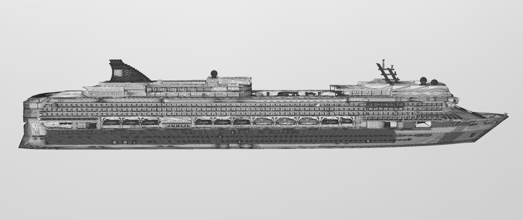 Pride of Hawaii NCL cruise ship printable model 3D print model_7