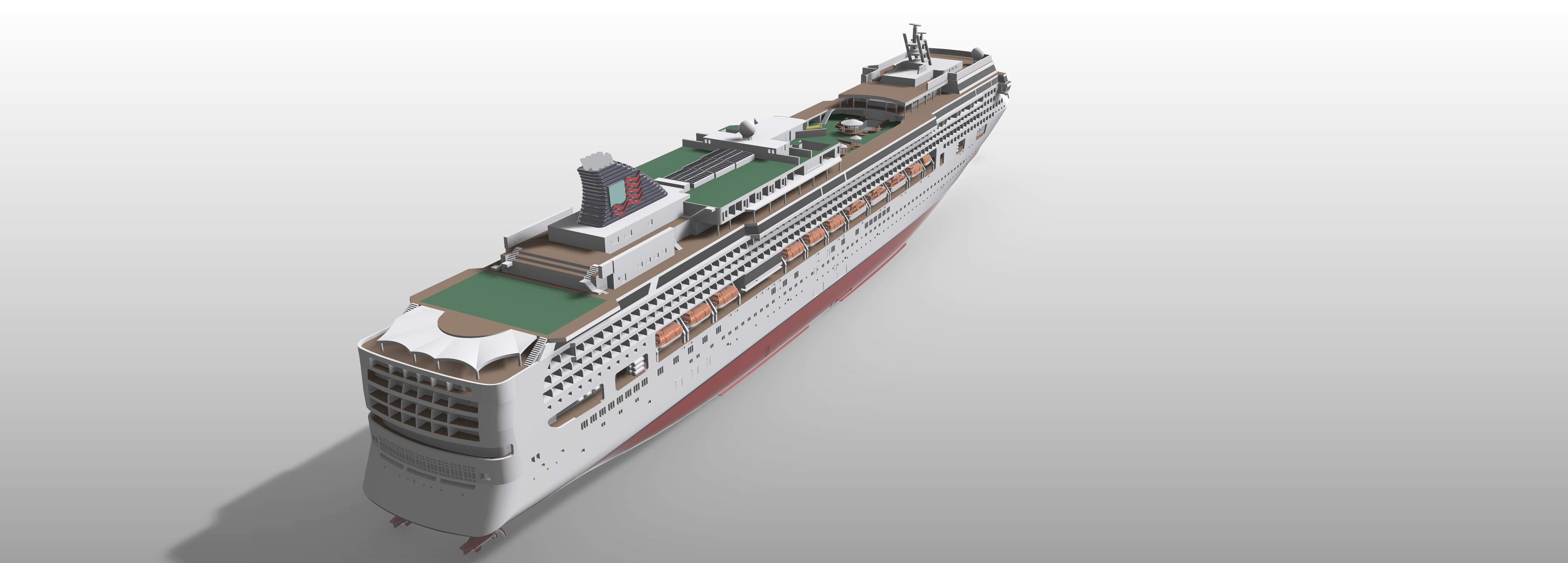 Pride of Hawaii NCL cruise ship printable model 3D print model_5