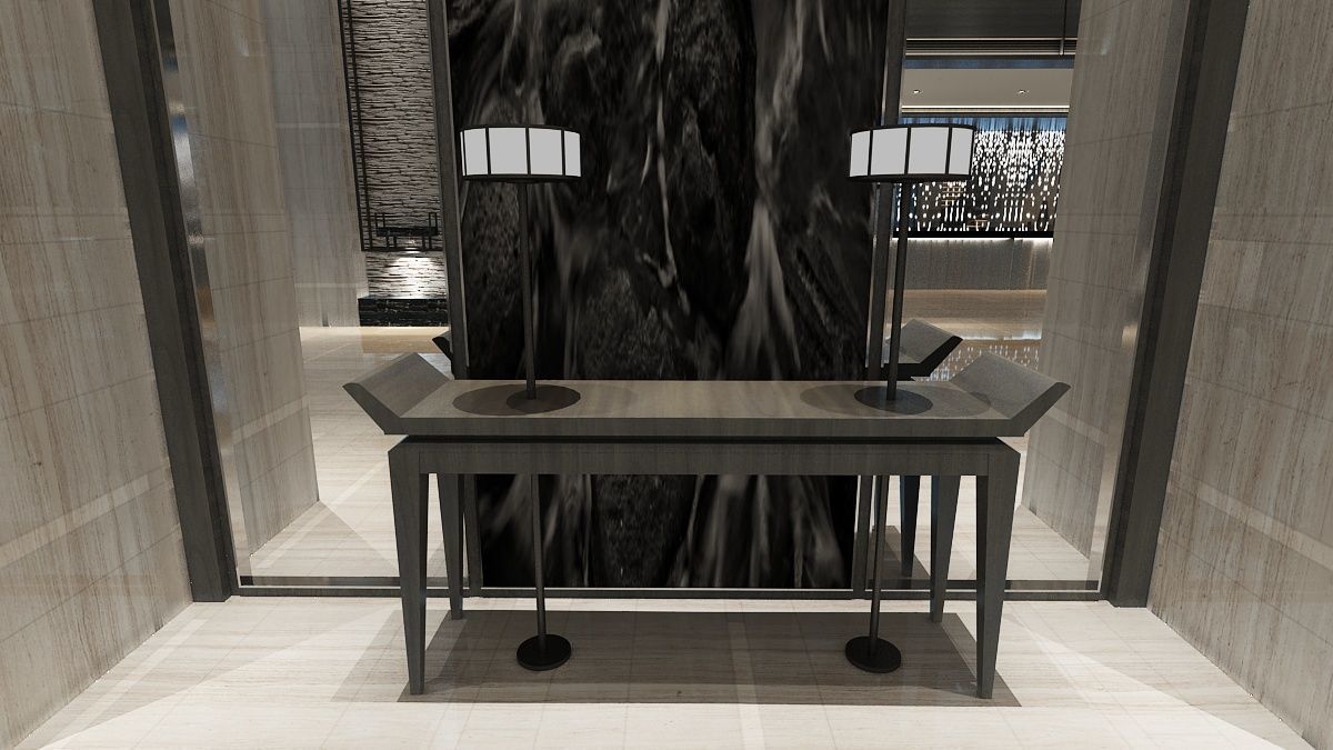 The Hotel Lobby 2 3D model_6