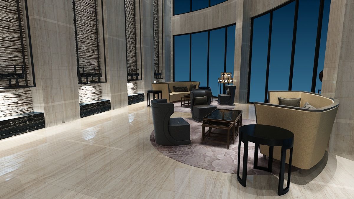 The Hotel Lobby 2 3D model_7