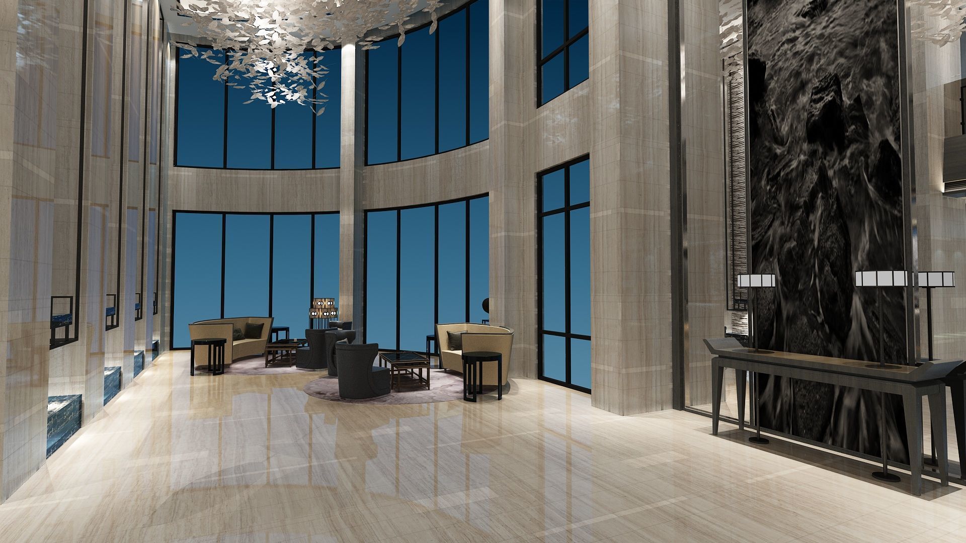 The Hotel Lobby 2 3D model_5