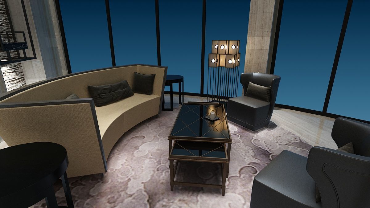 The Hotel Lobby 2 3D model_12