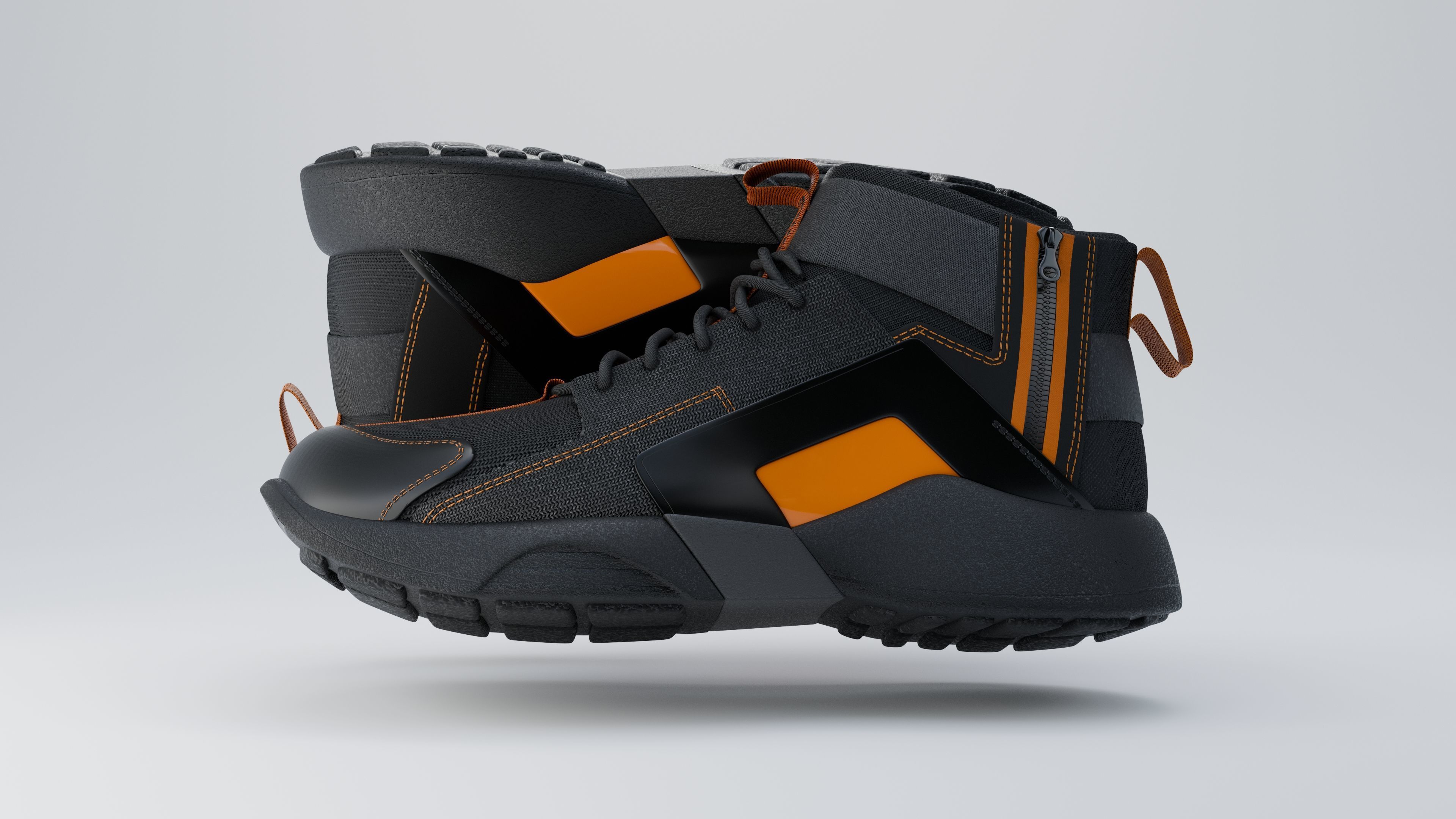 Sneakers Low-poly 3D model_4