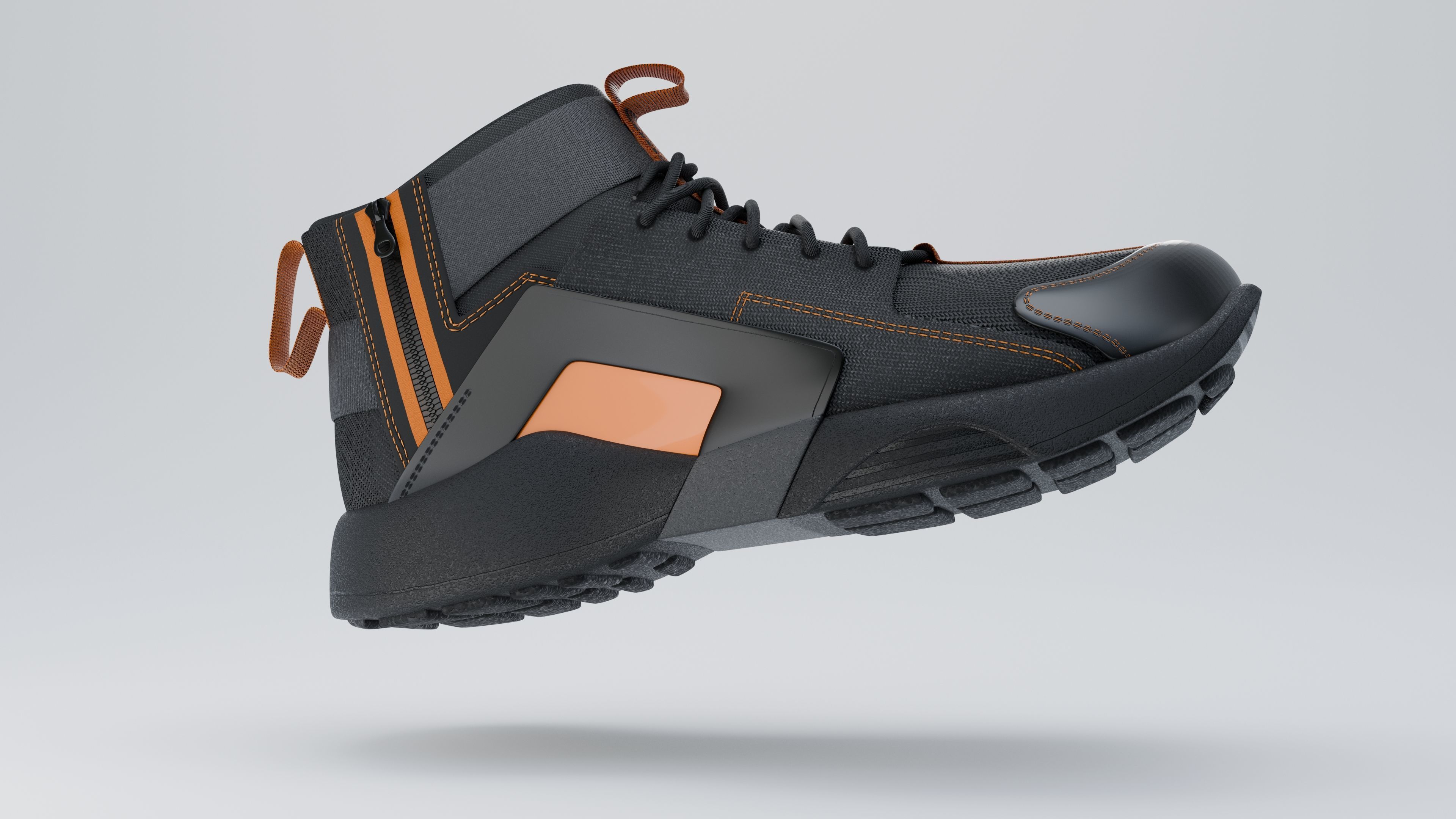 Sneakers Low-poly 3D model_2