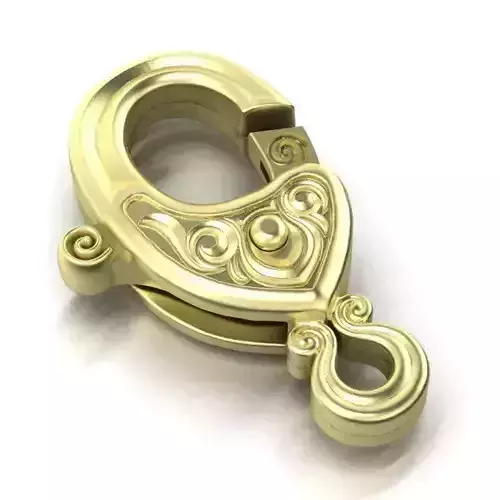 lock with a pattern  for a chain or bracelet 3D print model