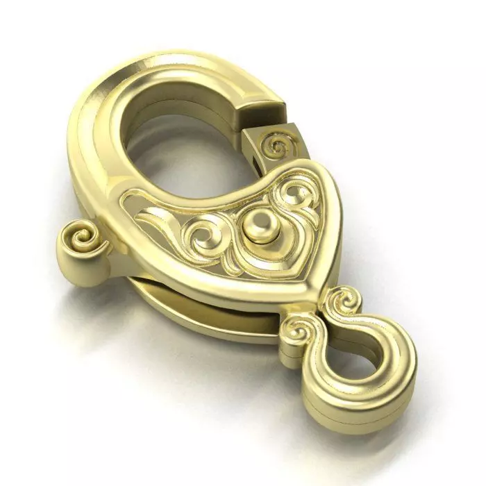 lock with a pattern for a chain or bracelet 3D print model