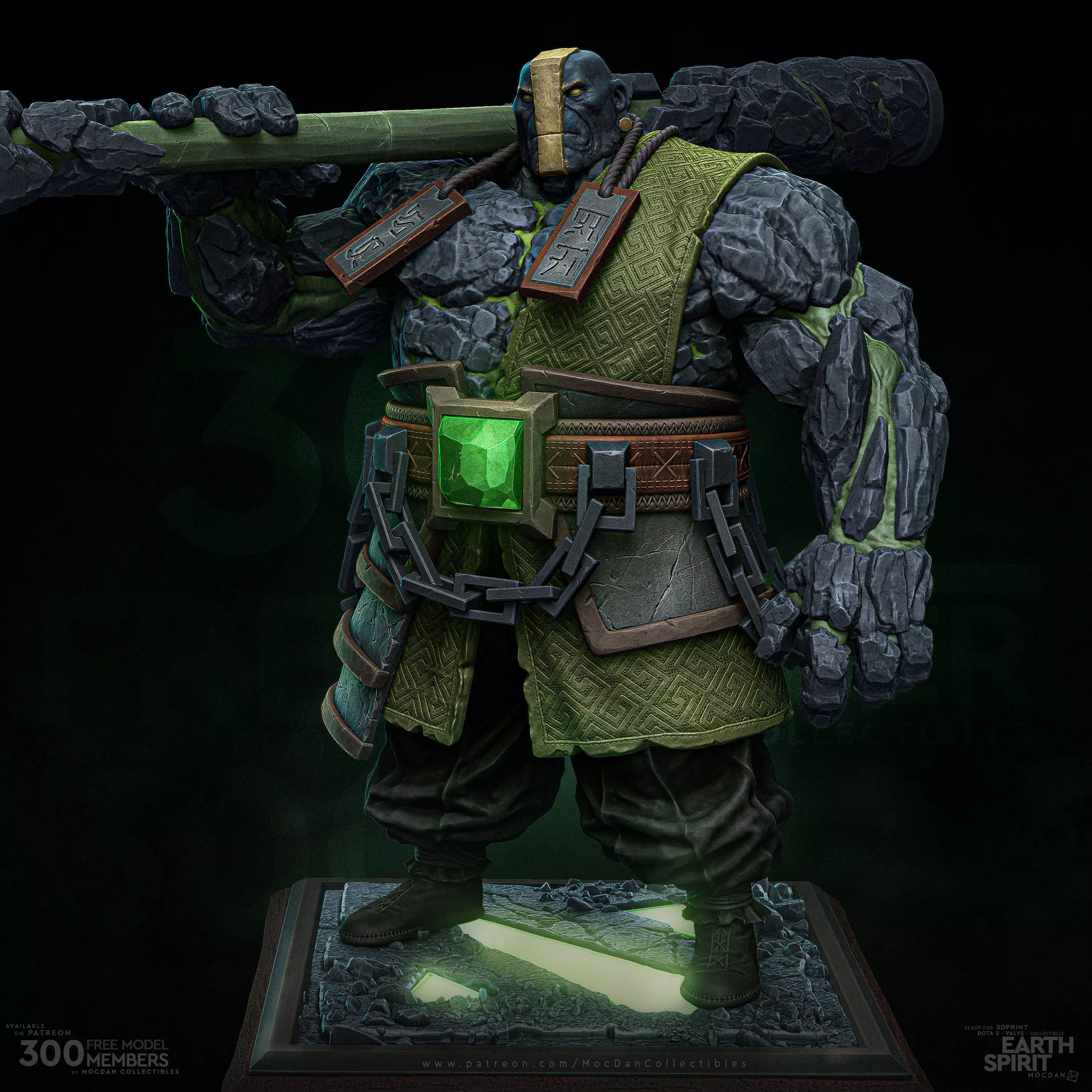 Earth Spirit - Dota 2 3D print model_0