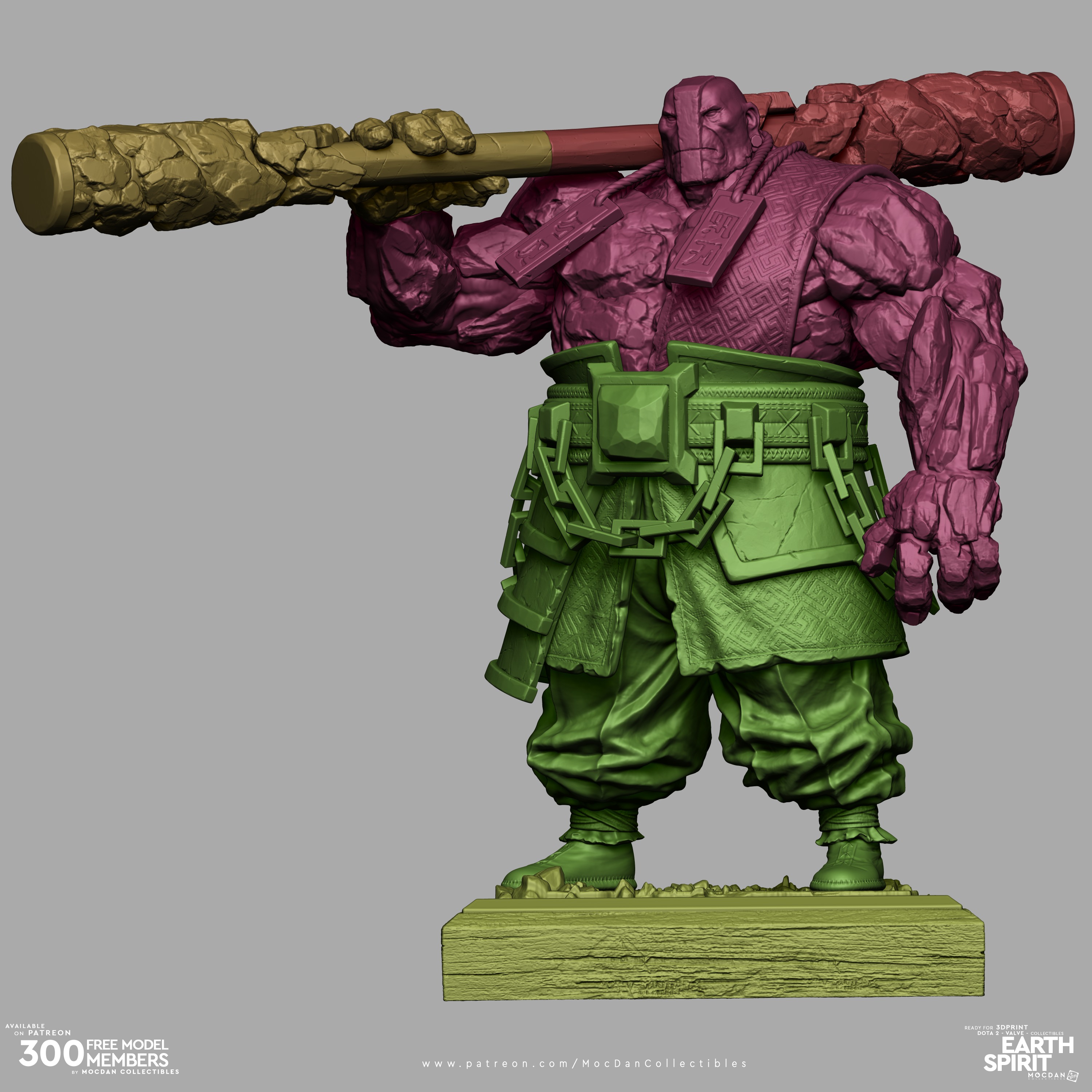 Earth Spirit - Dota 2 3D print model_5